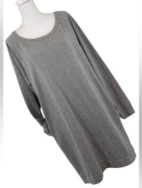 NWT@$69! THE GAP! ULTRA LING, GRAY SWEATSHIRT TOP! RECYCLED COTTON, POLY! SZ XLT